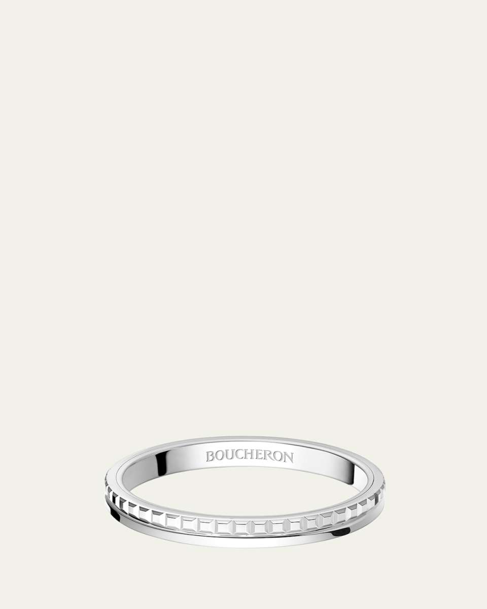 Quatre Radiant Edition Small Platinum Wedding Band
